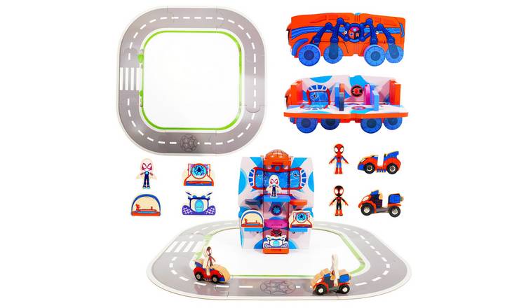 Marvel Spidey 2-in-1 Transforming Vehicle Playset - 17 Piece