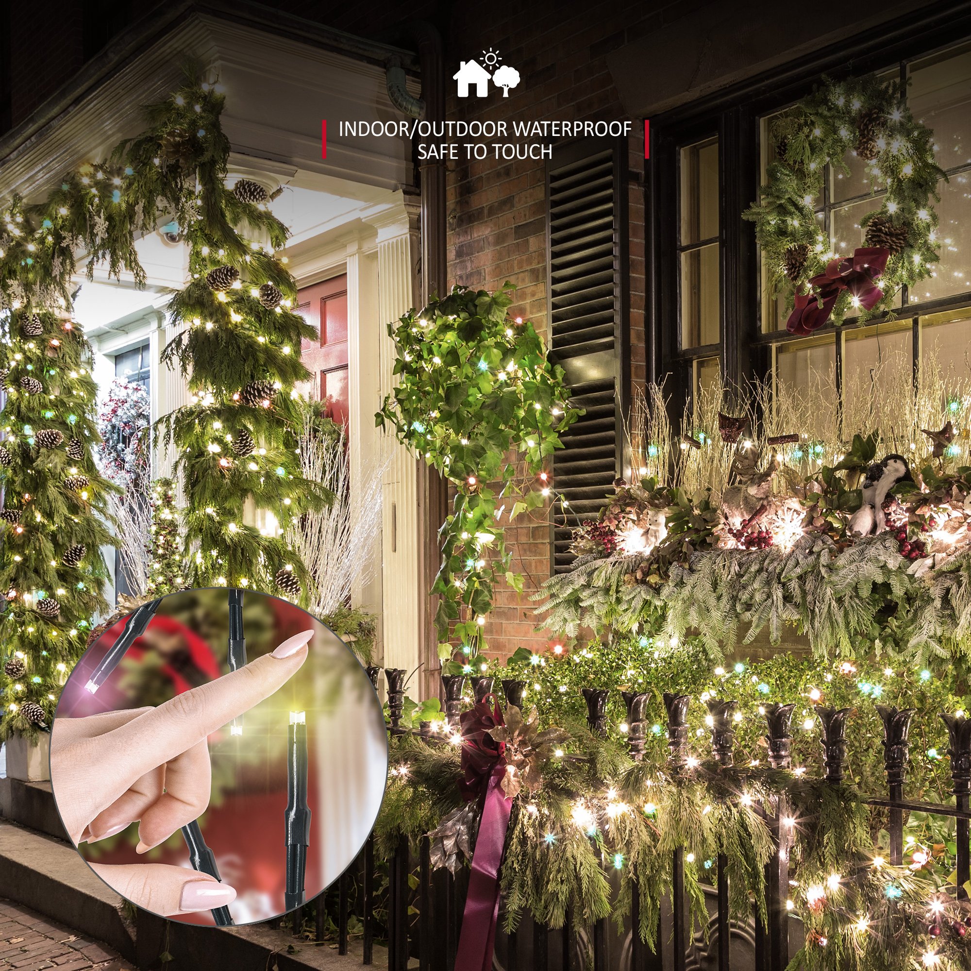 NETTA 720 LED 9m Christmas Cluster String Lights with Timer - Multicolour - Image 4