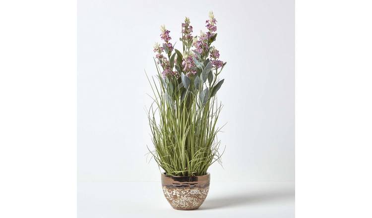 Homescapes Handcrafted Artificial Lavender Plant - Purple