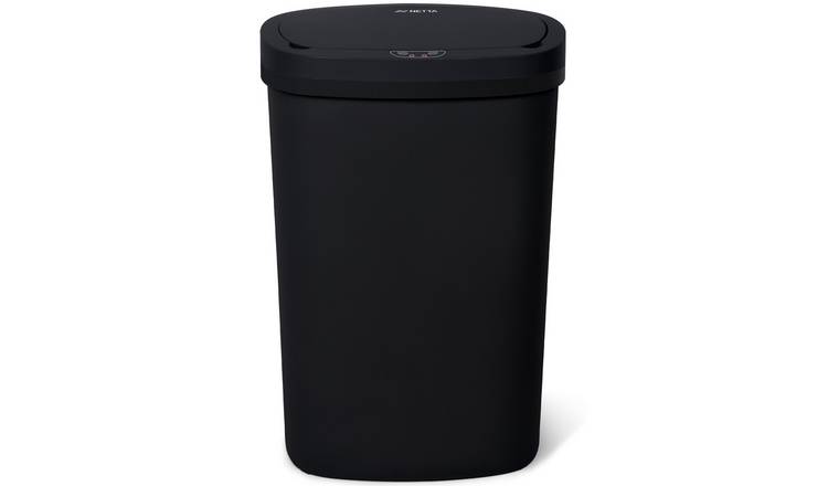 NETTA 50L Plastic Sensor Kitchen Bin - Black
