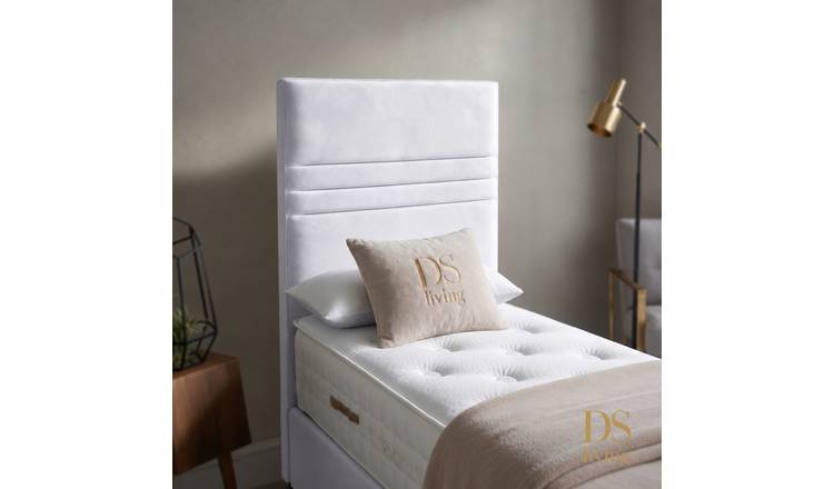 DS Living Harrington Single Upholstered Divan Bed Frame - White