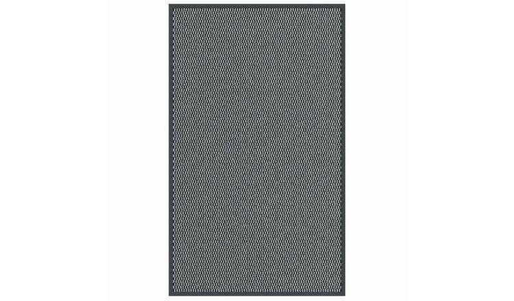 Walplus Polypropylene Patterned Doormat - Anthracite - 90 x 150 cm