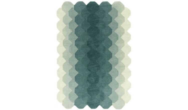 Mega Flooring Blue Handmade Abstract Runner - 66 x 200cm