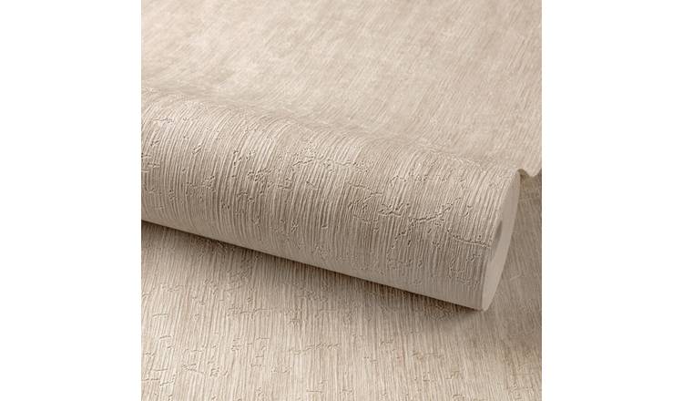 Grandeco Boutique Aspen Bark Texture Embossed Wallpaper - Taupe