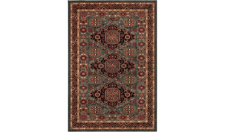 Mega Flooring Green Traditional Bordered Rug - 200 x 300cm