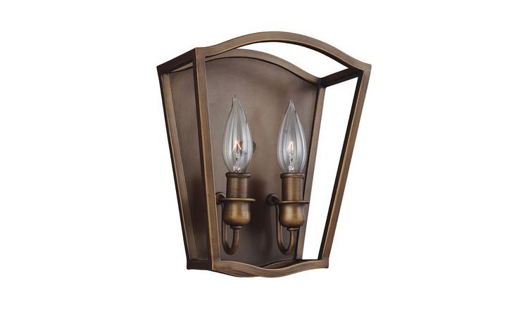 Elstead Yarmouth 2 Arm Wall Light - Painted Aged Brass