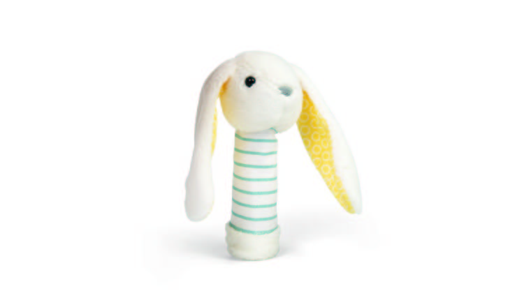 Bigjigs Toys Rabbit Plush Rattle - Birth +