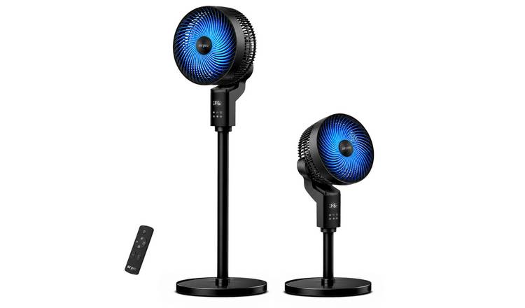 Air Pro 40in Pedestal Fan SmartVoice with Remote Control & 12H Timer - Black