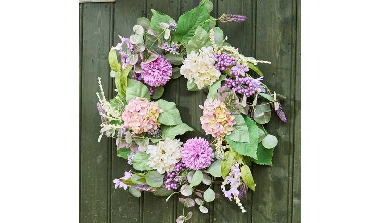 Dibor Purple Hydrangea Wreath - 56cm
