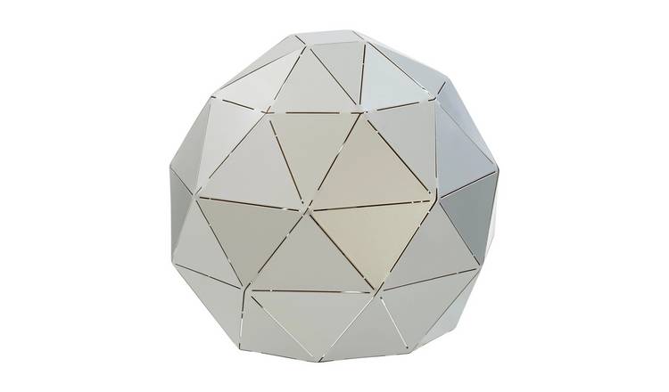 Orsina Mateo Geometric Metal Table Lamp – Silver