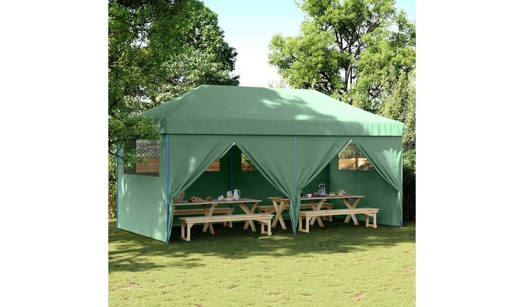 Walplus Foldable Pop-Up Party Tent with 4 Sidewalls - Green