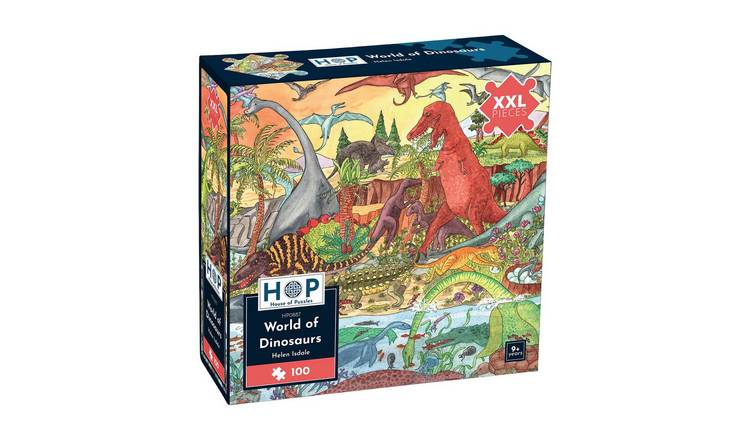 The House of Puzzles World of Dinosaurs 100 Piece Jigsaw Puzzle