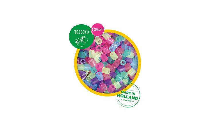 SES Creative Iron On Beads 1000 Piece Craft Set - Mix Glitter