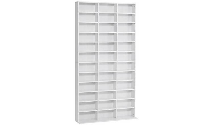 HOMCOM Wooden Storage Shelf with Adjustable Shelves - White