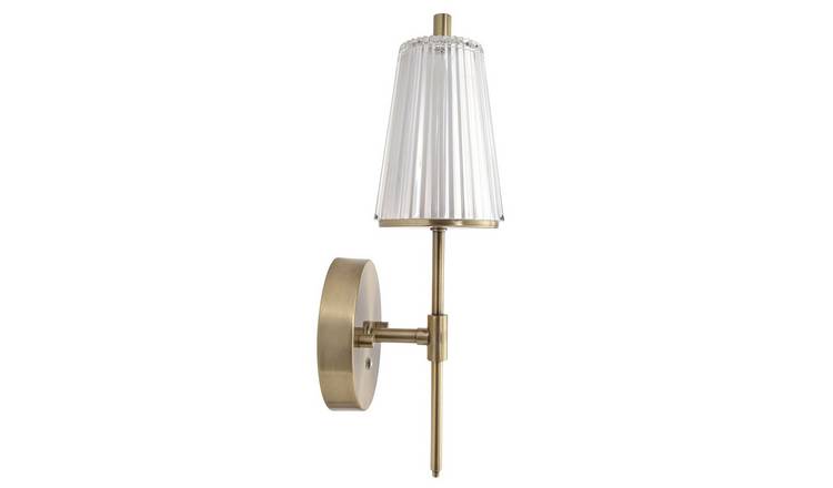 Happy Homewares Antique Brass Wireless Rechargeable Touch Wall Light - 12cm