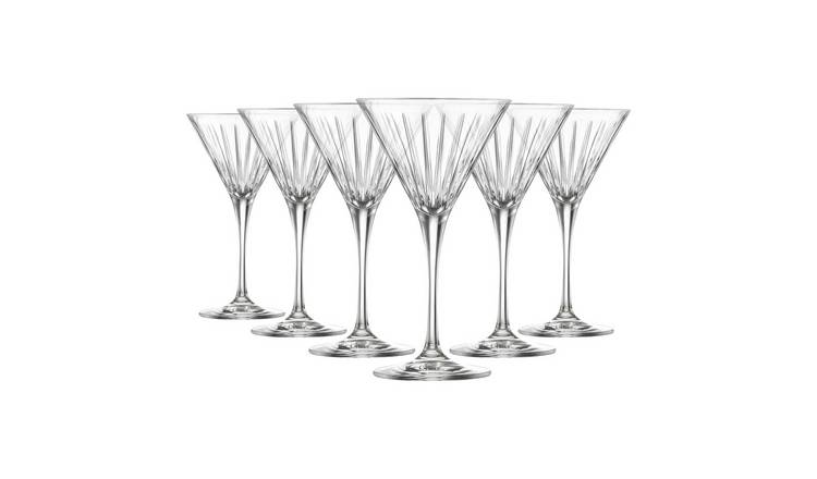 RCR Timeless Crystal Martini Glasses 210ml - Pack of 6