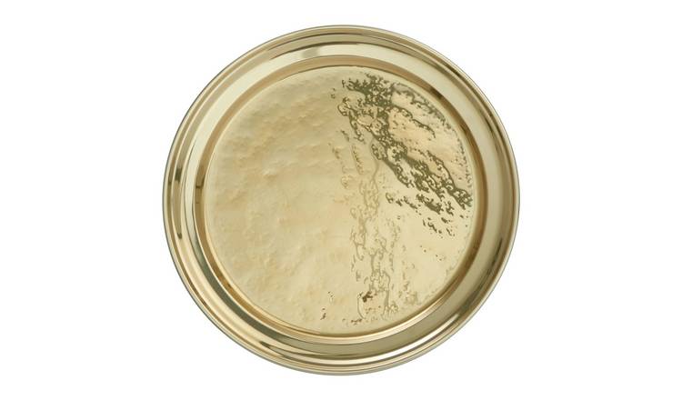 Orsina Miressa Brass Large Serving Plate - Gold