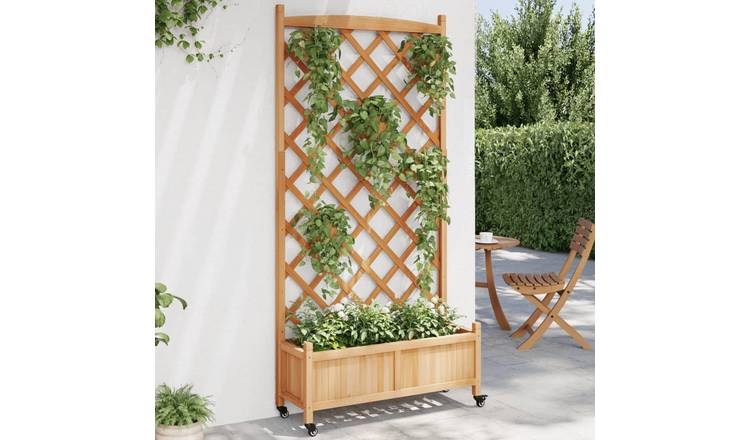 Walplus Firwood Garden Planter - Brown - 90 x 35 x 187.5 cm