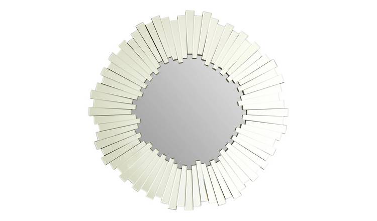 Orsina Puzzle Flared Wall Mirror – Silver