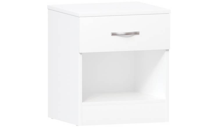 Vida Designs Riano 1 Drawer Bedside Chest - White