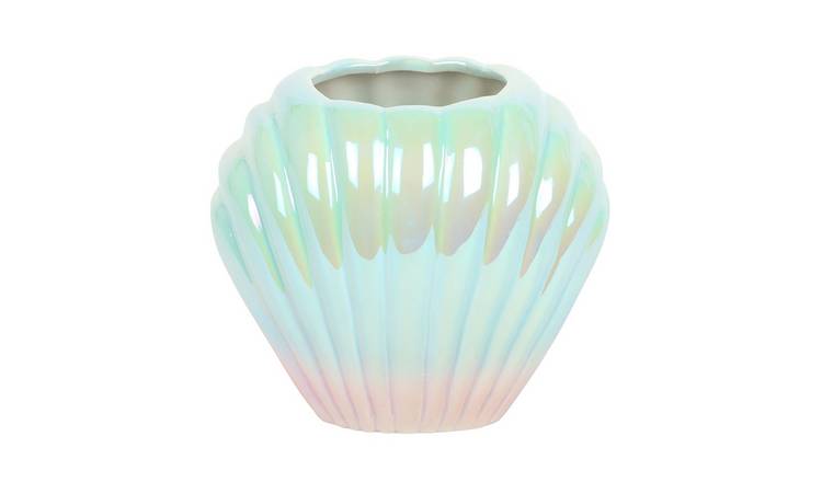 Something Different Iridescent Shell Flower Vase