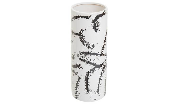 Orsina Sorrell Large Ceramic Vase - Black and White