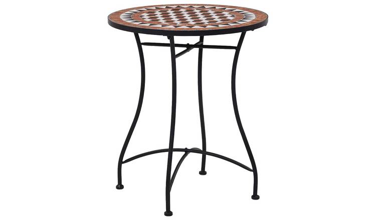 Walplus Ceramic Mosaic Bistro Table - Brown - 60 cm