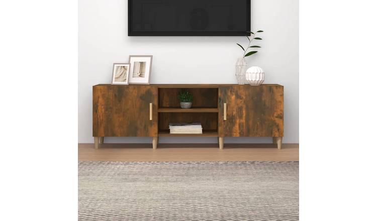 Walplus Solid Oak TV Cabinet - Dark Oak - 150 x 30 x 50 cm