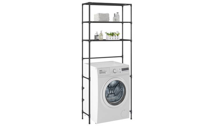 Walplus Stainless Steel Storage Shelf Non-woven - Black - 69 x 28 x 169 cm