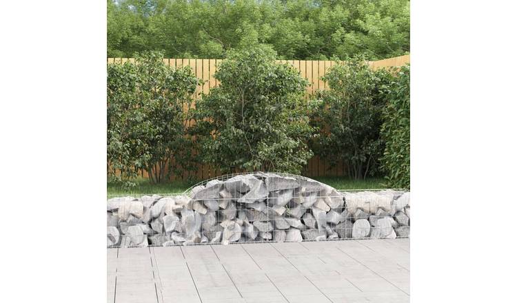 Walplus Galvanised Iron Gabion Basket - Silver 300 x 50 x 40/ - 60 cm