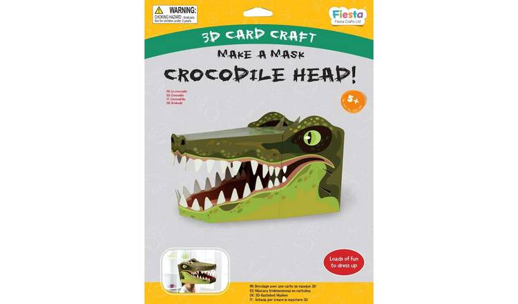 Fiesta Crafts Crocodile 3D Mask Card Craft - 5 Years +