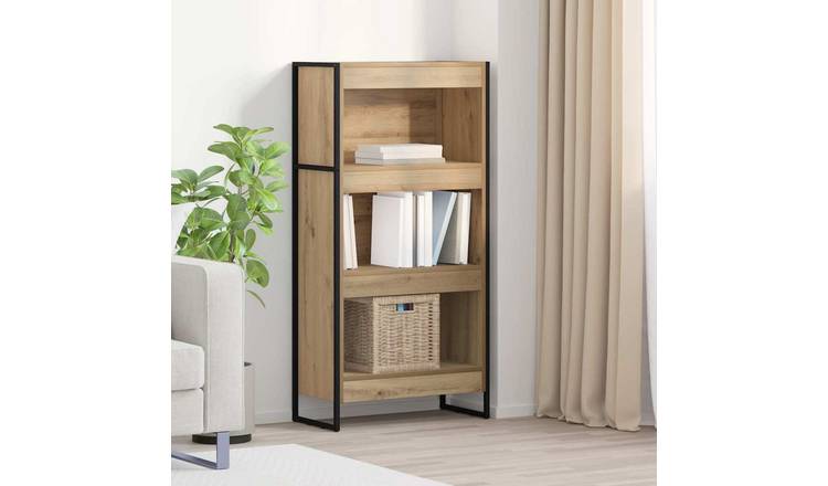 Walplus Engineered Wood Book Cabinet - Oak - 60 x 30 x 121 cm