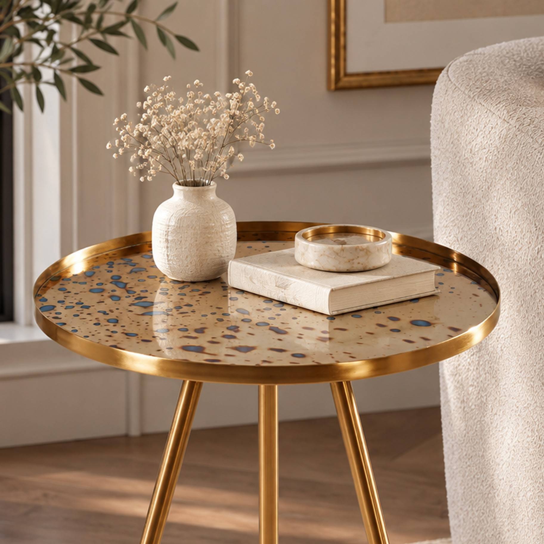 Orsina Corra Side Table – Gold - Image 3