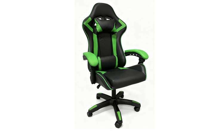 Home Treats Faux Leather Office Gaming Chair - Green