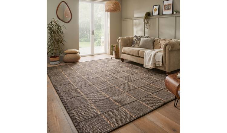Mega Flooring Brown Modern Geometric Rug - 120 x 170cm