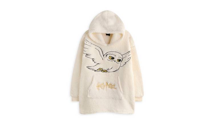 Harry Potter Hedwig Kids Girls Blanket Hoodie - Beige