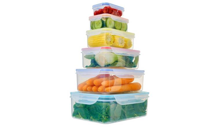 Orsina Herrela 6 Piece Rectangular Food Containers with Airtight Lids
