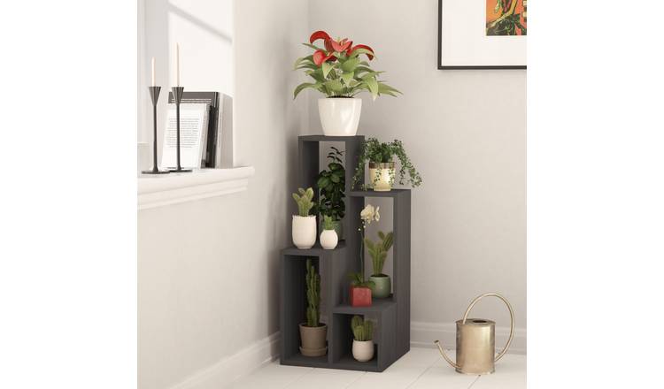 Decortie Sule Particleboard Plant Stand - Anthracite (Set of 2)