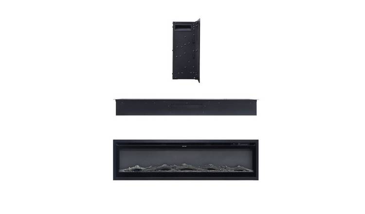 Living and Home 70 Inch Electric Fireplace with Remote Control - Black