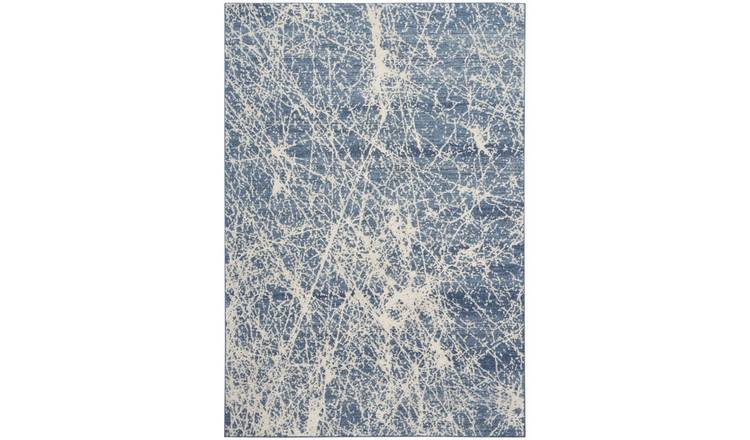 Mega Flooring Blue Modern Abstract Rug - 119 x 180cm