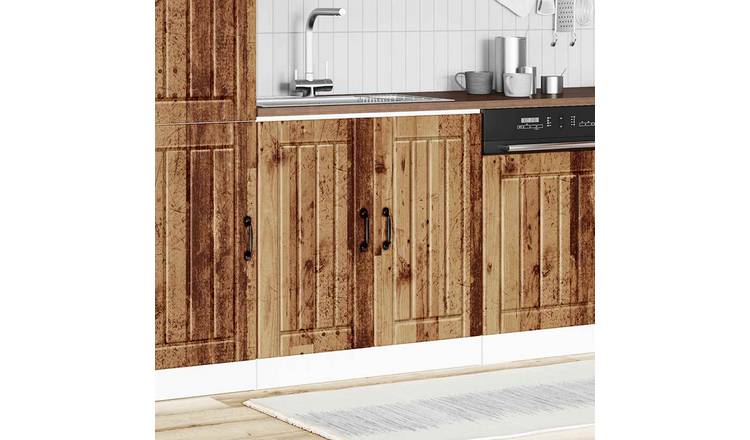 Walplus Engineered Wood Lucca Sink Base Cabinet - Dark Wood - 80 x 46 x 81.5 cm