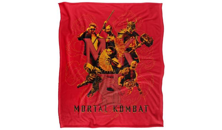 Mortal Kombat Fighters Cloud Soft Touch Red Blanket - 152cm x 127cm