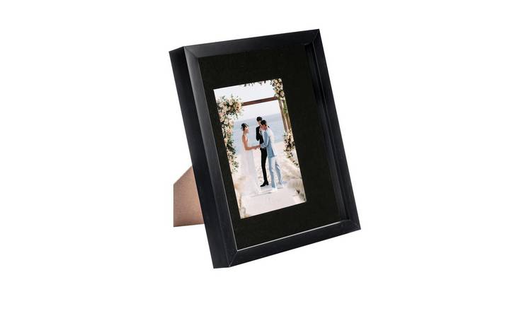 Nicola Spring 3D Box Photo Frame - 8 x 10" with Mount - Black/Black