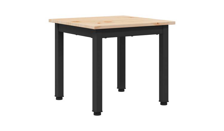 Walplus Solid Pine Wood Coffee Table - Natural - 40 x 40 x 36 cm