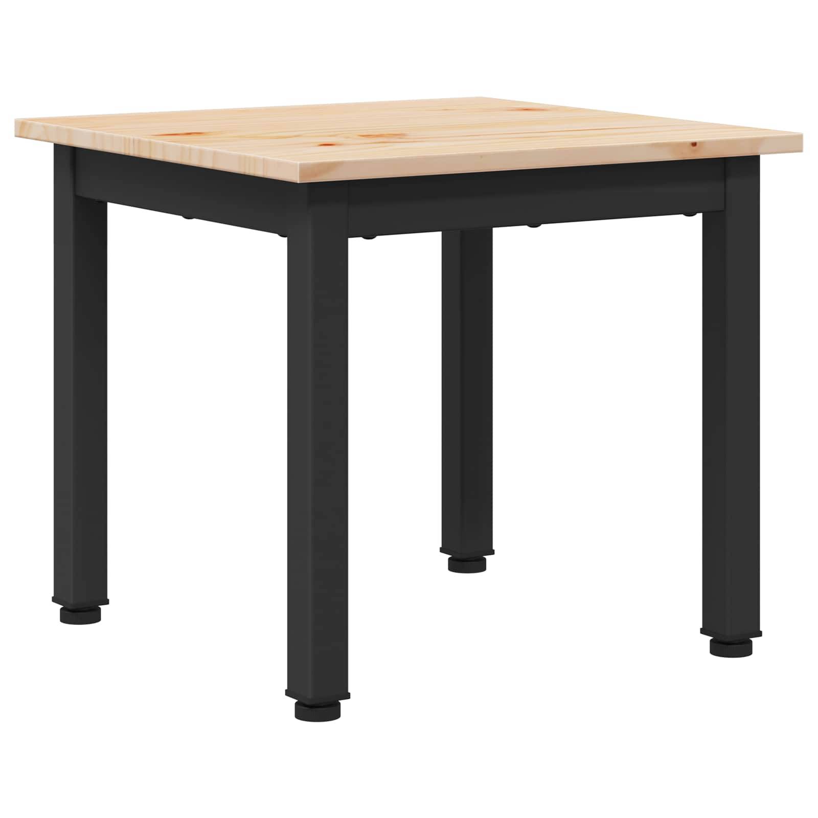 Walplus Solid Pine Wood Coffee Table - Natural - 40 x 40 x 36 cm - Image 1