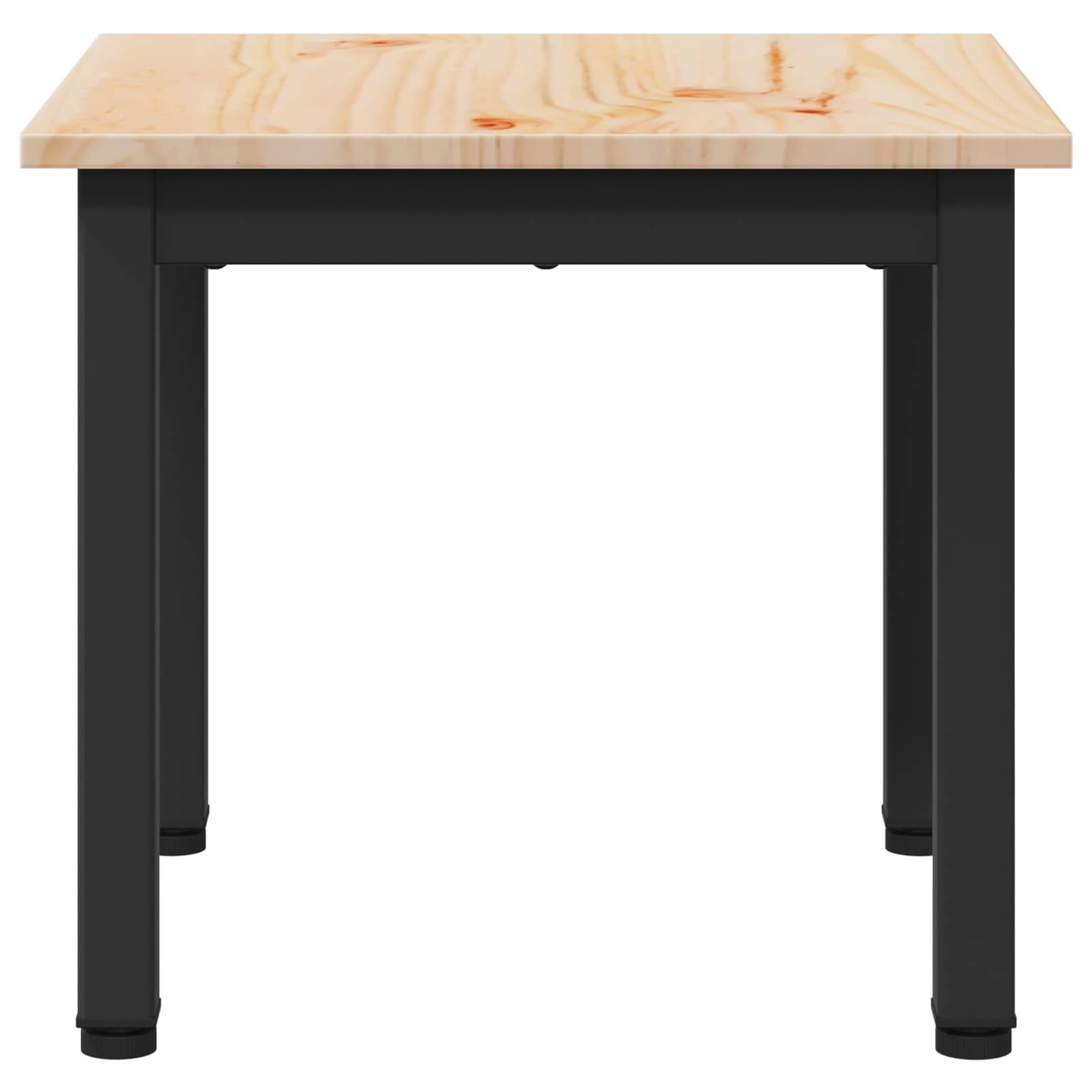 Walplus Solid Pine Wood Coffee Table - Natural - 40 x 40 x 36 cm - Image 5