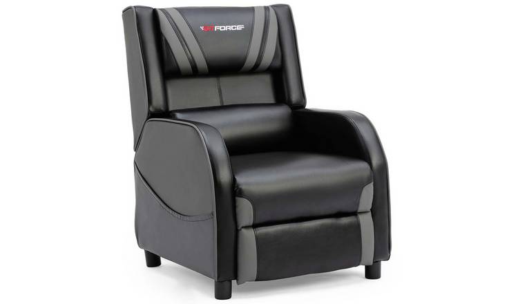 Furniture Online Ranger S Faux Leather Recliner Gaming Chair - Grey