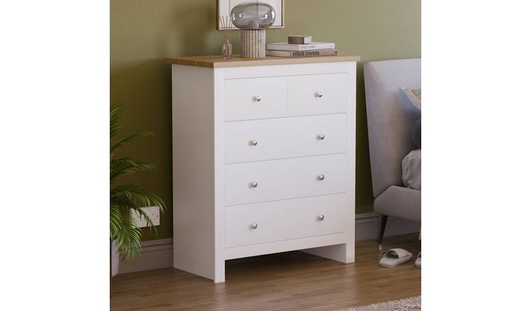 Vida Designs Arlington 3+2 Drawer Chest - White
