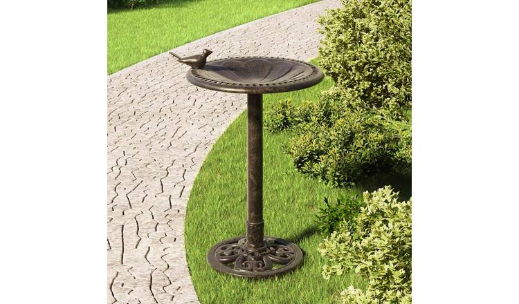 Walplus Plastic Garden Bird Bath - Bronze - 50 x 76 cm