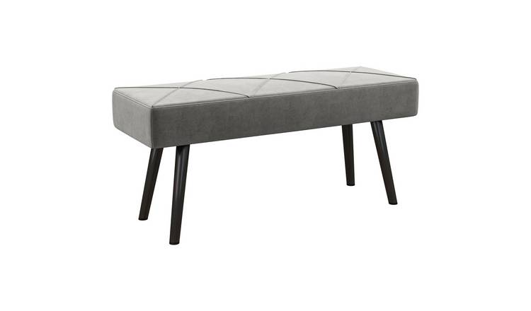 HOMCOM X Shape Design End of Bed Bench - Grey